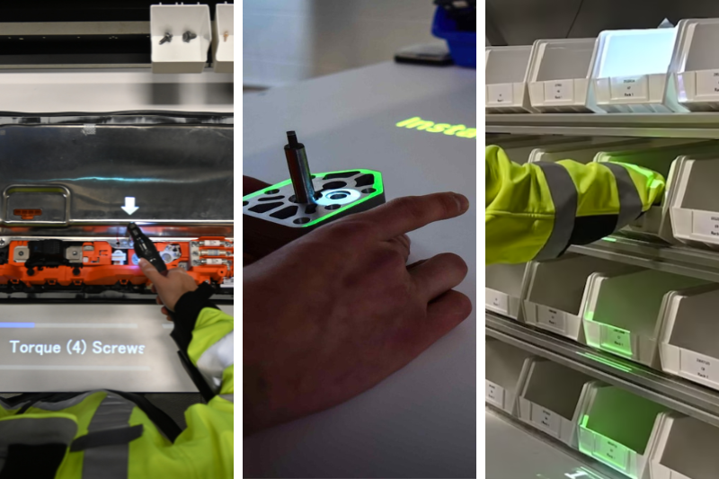 projected augmented reality work instructions