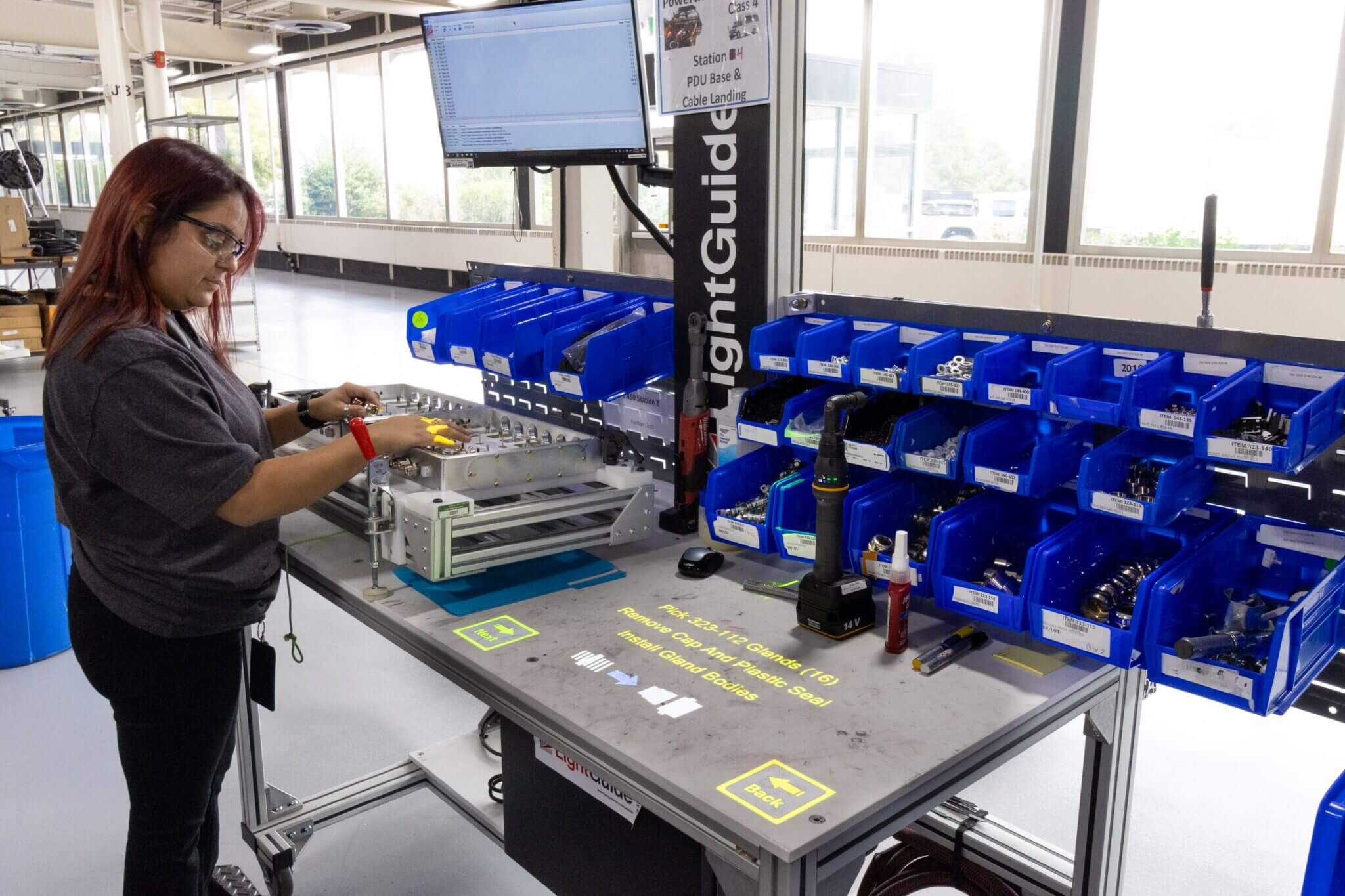 power distribution unit assembly with augmented reality guidance