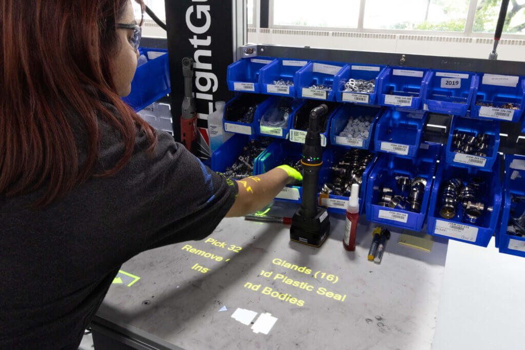 power distribution unit assembly with augmented reality guidance
