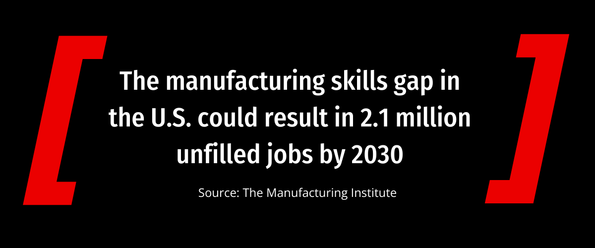 Die Fachkräftelücke in der US-Fertigung könnte bis zum Jahr 2030 zu 2,1 Millionen unbesetzten Stellen führen