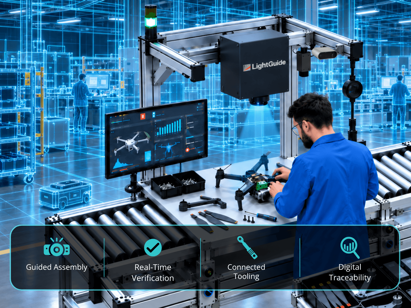 One station drone assembly digital twin